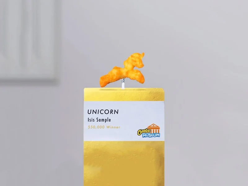 Este Cheeto en forma de unicornio vale 50,000 dólares