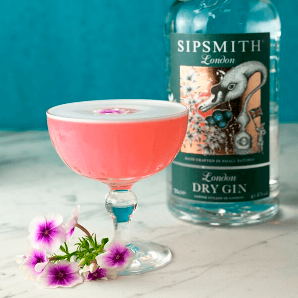 clover club coctel rosa sipsmith london dry gin