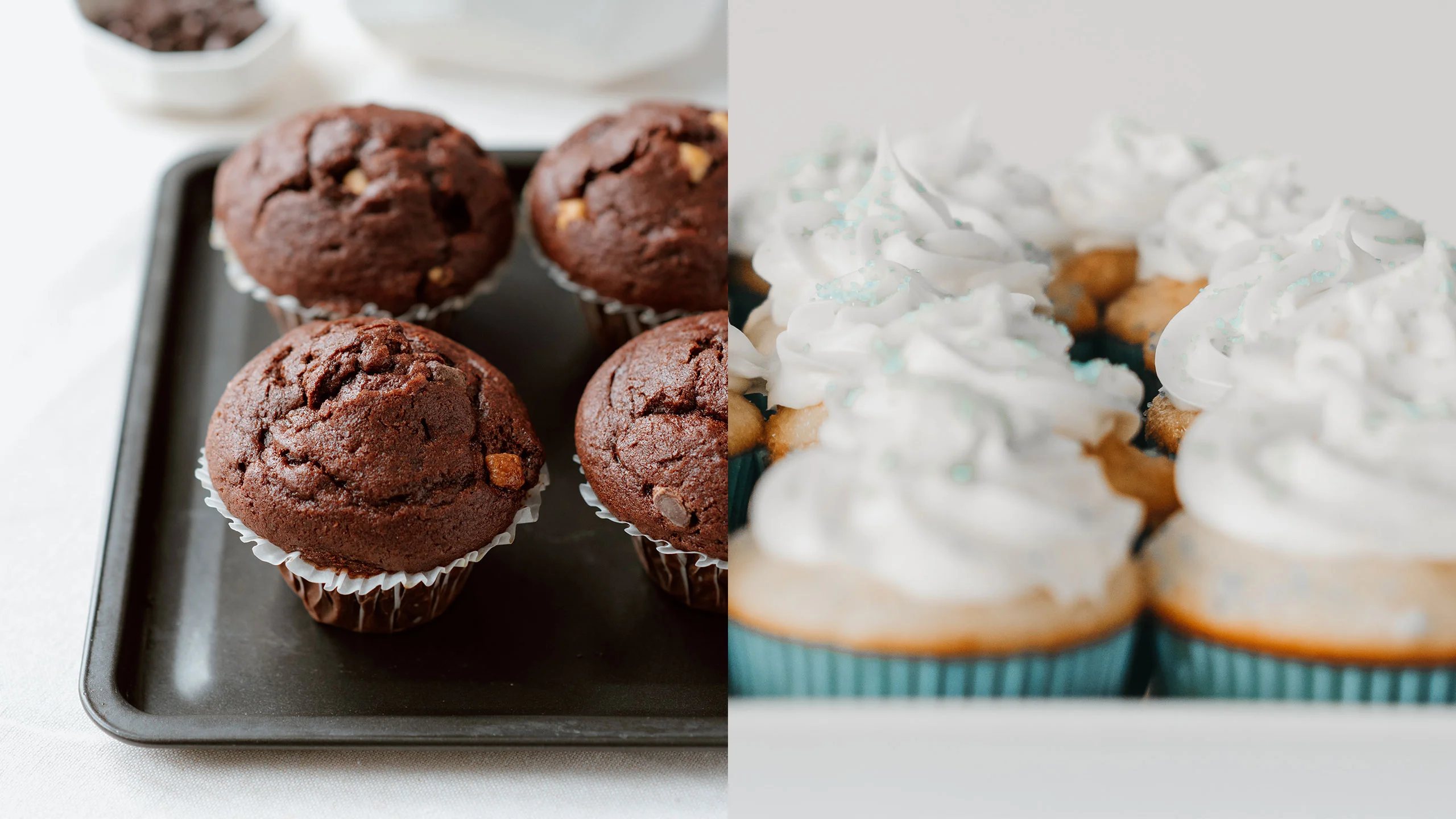 ¿Cuáles son las diferencias entre los muffins y los cupcakes?