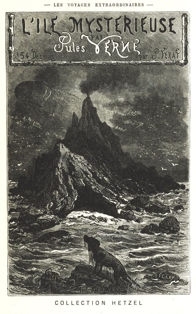 Carátula del libro La Isla Misteriosa, de Julio Verne