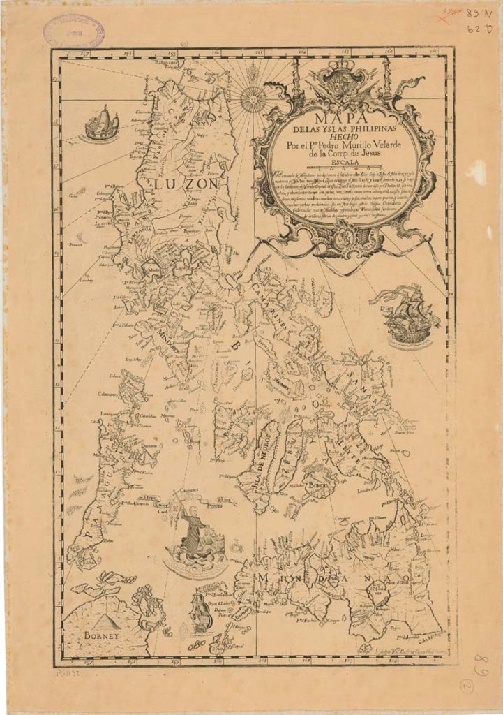 Mapa del archipiélago filipino, 1744.