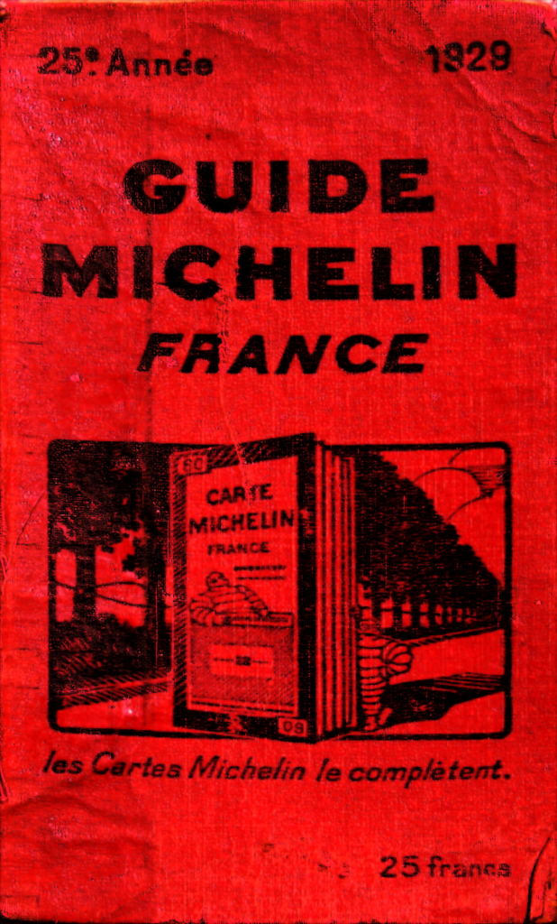 Portada de la Guía Michelin Francia 1929