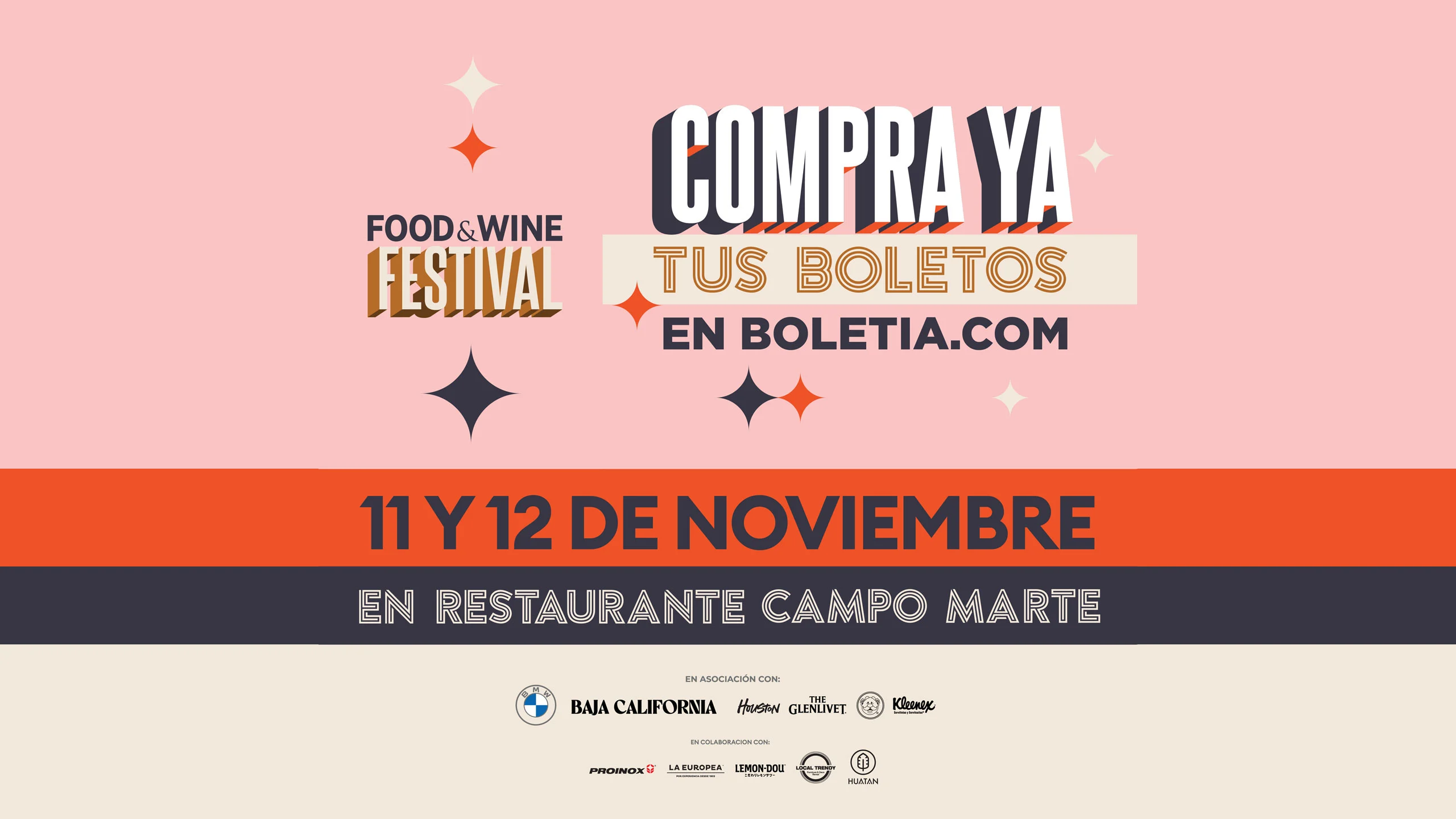 ¿Qué incluye tu boleto al Food & Wine Festival?